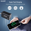 Cargador USB C , 65 W, 2 puertos USB A-C, carga rápida GaN p