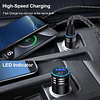 Cargador de coche USB C, adaptador de cargador rápido de tel