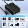 Cargador rápido USB C 100W GaN Estación de carga USB C compa