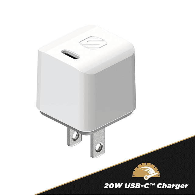 HPDC20WT-SP Cargador rápido PowerVolt 20W Mini Cube USB-C, A