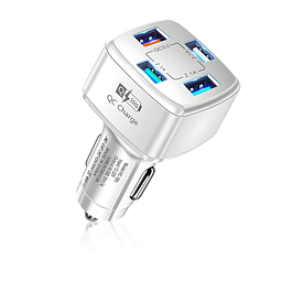 Adaptador de cargador de coche USB, 4 puertos QC3.0 35W 7A C