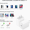 Bloque de cargador rápido USB C para iPhone, 20W PD tipo C,