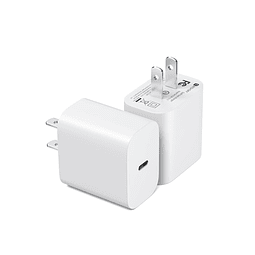 Cargador USB C GaN de 20 W, 2 unidades de cargador de pared