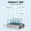 Estación de carga USB para múltiples dispositivos: base de c