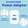 Aporia - Cargador de pared dual tipo C y USB A de 20 W, 2 pu