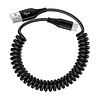 Cable USB a USB C en espiral de 3 pies para cargador de coch