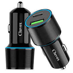 Adaptador de cargador de coche USB C de 35 W, carga rápida p