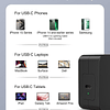 Cargador USB C de 60 W GaN Tech, carga rápida PD 3.0 USB-IF
