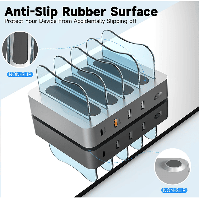 Estación de carga USB - Base de carga - 4 puertos - Estación