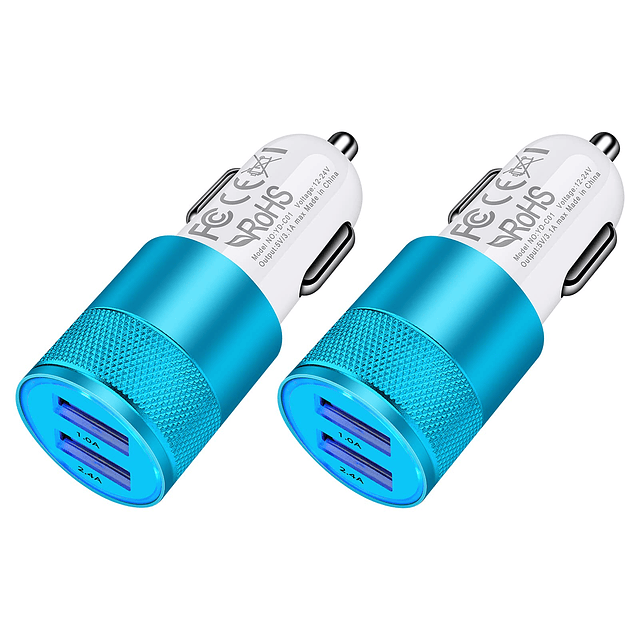 Cargador de coche USB, 3,4 A/18 W, carga rápida, adaptador d