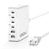 USB-C Fast GaN Charger Block: 130W 6 puertos PD Estación de