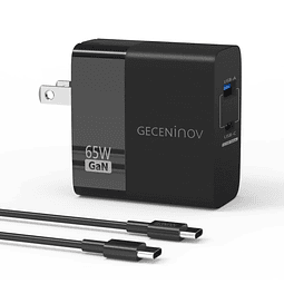 Bloque de carga rápida USB C de 65 W con enchufe plegable, c