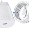 Cargador rápido Samsung de 25 W, cargador USB C, cable de ca