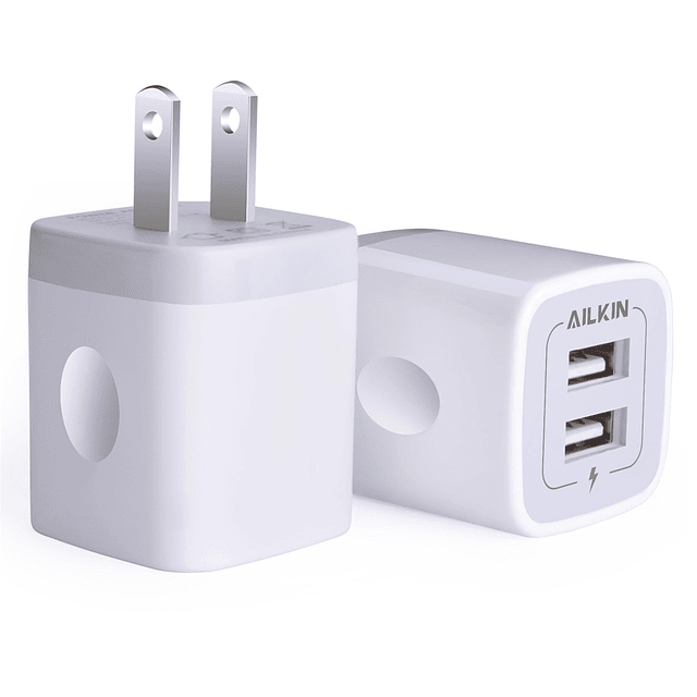 Cargador de pared USB, adaptador de cargador, 2-Pack 2.1A Ca