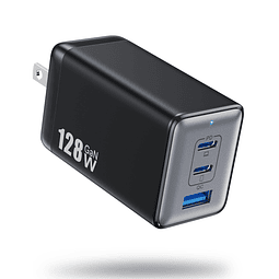 Cargador USB C Cargador de pared de 128 W, estación de carga