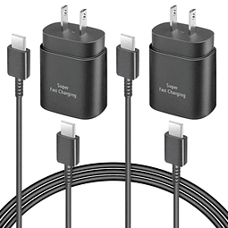 Paquete de 2 cargadores USB C, cargador tipo C de 25 W, carg