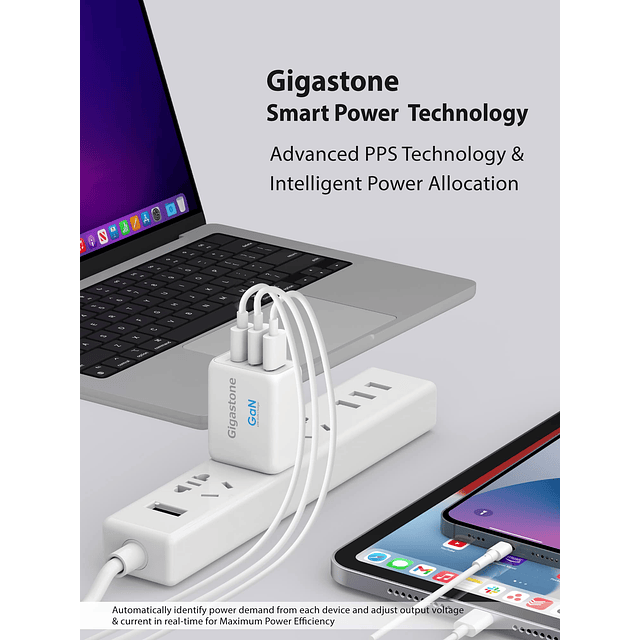 Cargador USB C de 65 W, paquete de 3 GaN Power Pro PPS, asig