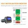 Medidor de voltios digital 3 en 1 con cargador de coche USB,