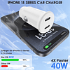 para iPhone 15 15 Pro Max Cargador de Coche, Adaptador de Ca