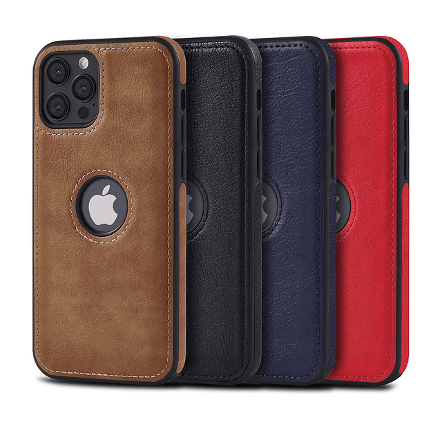 Funda de cuero de lujo con diseño elegante para iPhone 12 y