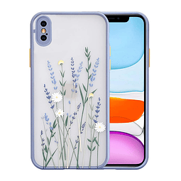 Compatible con iPhone X/XS Funda para Patrón de Flores Trans