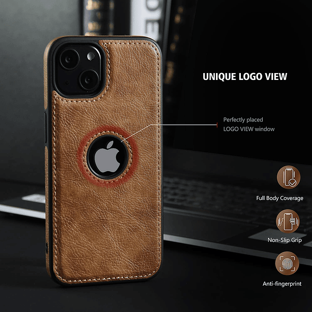 Diseño compatible con iPhone 13 Funda de cuero de lujo Busin