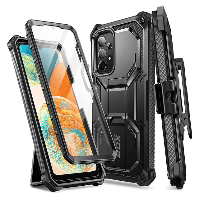 - Funda para Samsung Galaxy A23 5G/A23 4G con soporte y clip