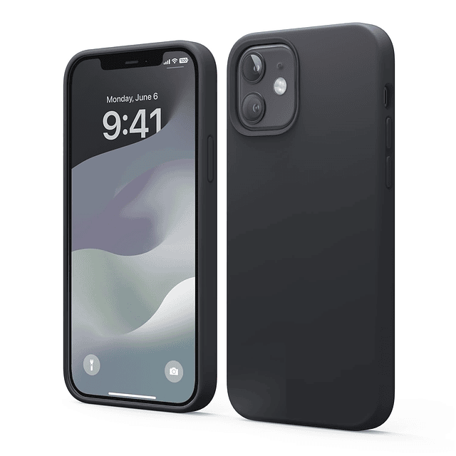 Compatible con iPhone 12 y iPhone 12 Pro, funda de silicona