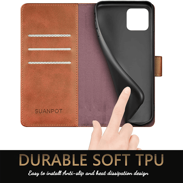 Funda tipo cartera para iPhone 14 Plus de 6,7 pulgadas con b