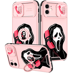 (2 en 1 para iPhone 11, funda de esqueleto de calavera para