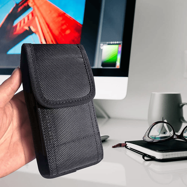 Funda para teléfono celular con clip táctico con trabilla pa