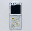 para Samsung Galaxy Z Flip 6 5G Funda transparente con purpu