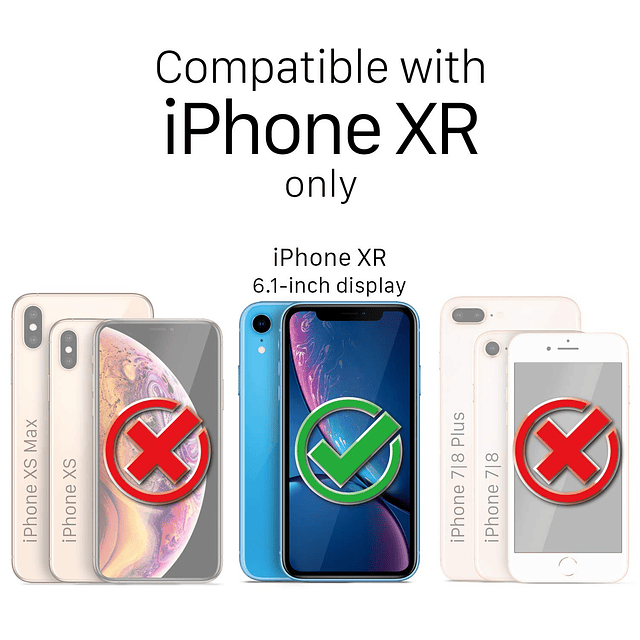 Funda tipo billetera para iPhone XR, vCommute (protección co