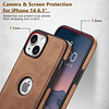 Diseño compatible con iPhone 14 Funda de cuero de lujo Busin