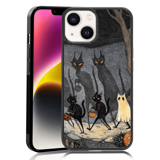 Funda para teléfono Vintage Scary Halloween Black Cat para i