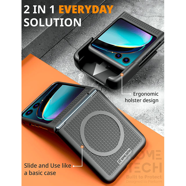 Funda con clip para cinturón para Motorola RAZR+ Plus 2023 (