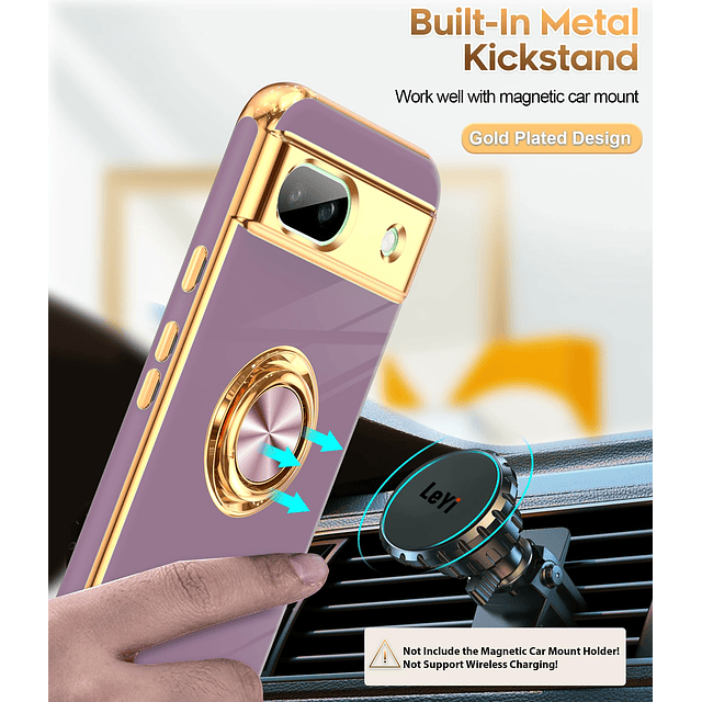 Funda para Google Pixel 8A: con Anillo Giratorio de 360° Sop