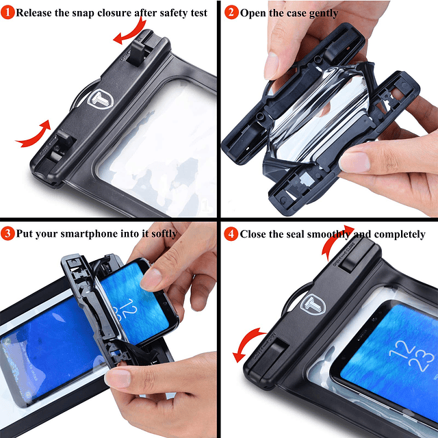 Njjex Funda impermeable para teléfono [paquete de 2] Funda s