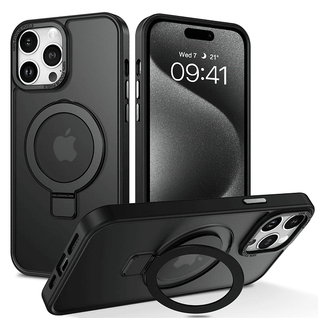 para iPhone 13 Pro Max Funda magnética con soporte de anillo