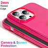 Funda para iPhone 13 Pro Max/Estuche rosa neón con borde de