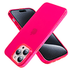 Funda para iPhone 13 Pro Max/Estuche rosa neón con borde de