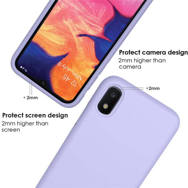 Funda de Silicona Líquida para Samsung Galaxy A10e, Goma de