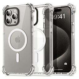 Clear Bounce Funda para iPhone 15 Pro Max Titanio Compatible