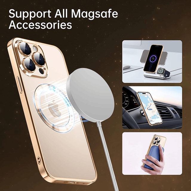 Funda Magnética Transparente para iPhone 14 Pro Max con Prot