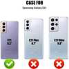 Compatible con Funda Samsung Galaxy S21, Funda de Cuero Prem