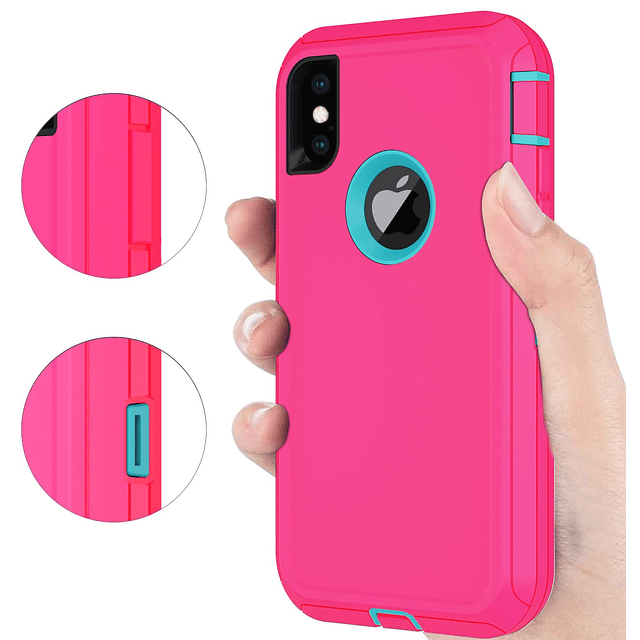 Funda para iPhone X, iPhone Xs con protector de pantalla, cu