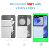 Funda transparente para Samsung Galaxy Z Flip 6, a prueba de