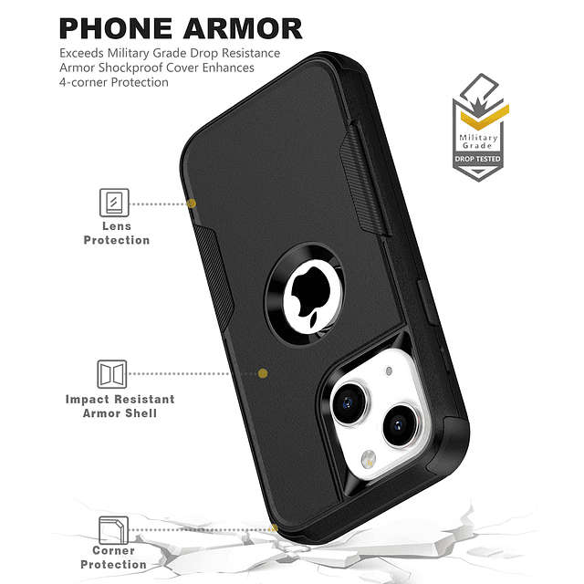 Funda para iPhone 15 con clip para cinturón: funda protector