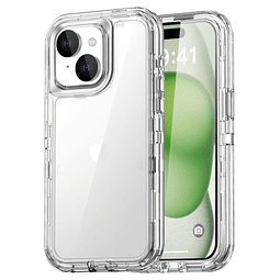 Funda transparente para iPhone 15, resistente y duradera de