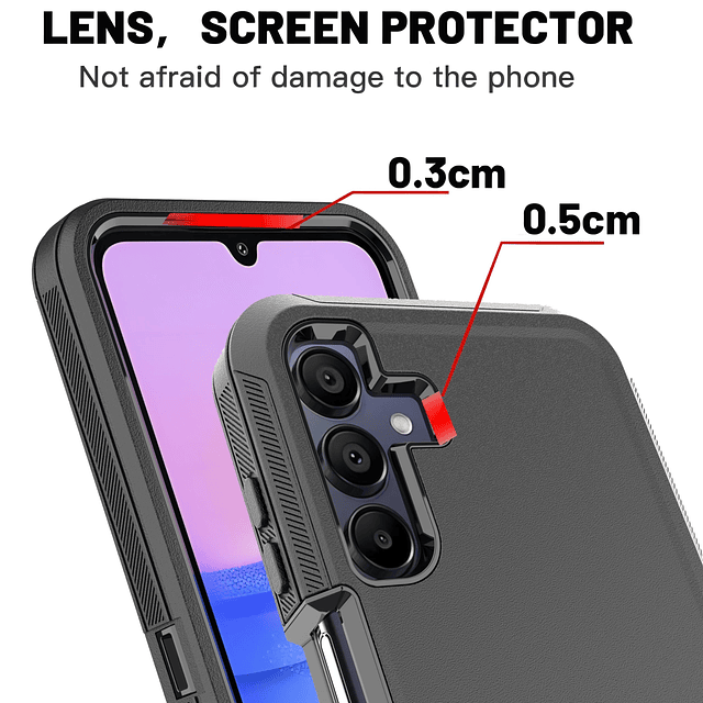 Funda para Galaxy A15 5G con película a prueba de explosione